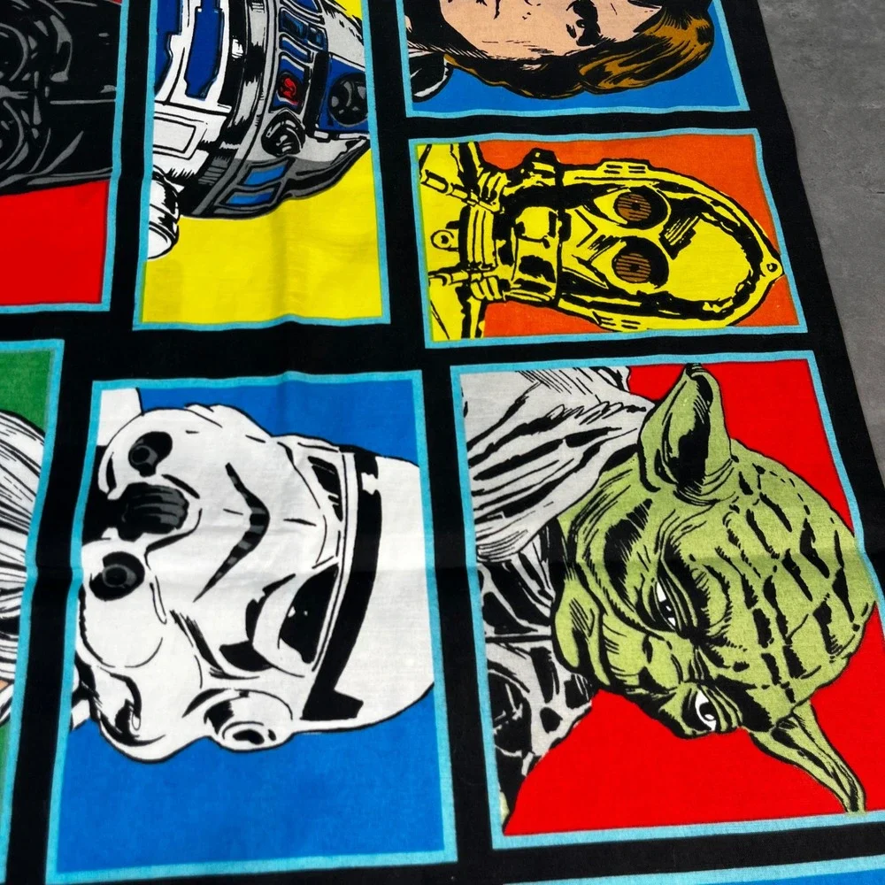 Star Wars Character Collage Pillowcase Retro Comic‎ Style Luke Vader Boba Fett